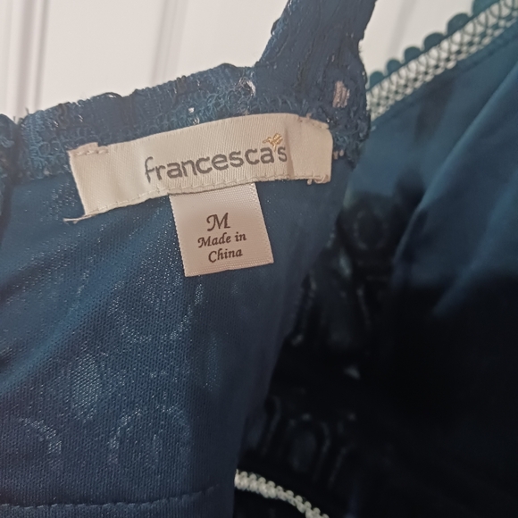 Francesca’s Teal Blue Lace Dress - Size medium - Picture 7 of 10